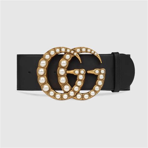 gucci belt women with pearls|black gucci belt double g.